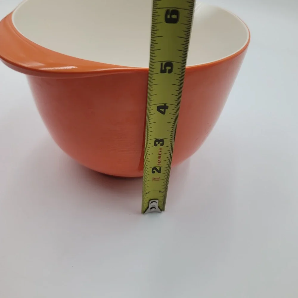 Orange‎ Melamine Nesting Mixing Bowl Set with Pour Spout 3 Piece Set